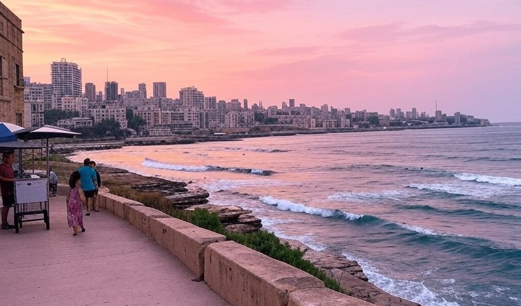 Take a Soulful Stroll Down the Corniche in Beirut, Lebanon